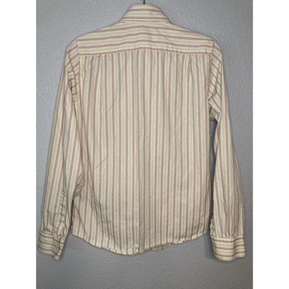 Abercrombie & Fitch Button Up Shirt Men S Pink Stripe Muscle Fit Long Sleeve Vtg - Picture 3 of 11
